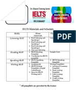 IELTS Materials and Schedule