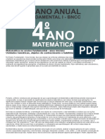 Planejamento Anual de Matemática 4 Ano Do Fundamental de Acordo Com A BNCC 2020