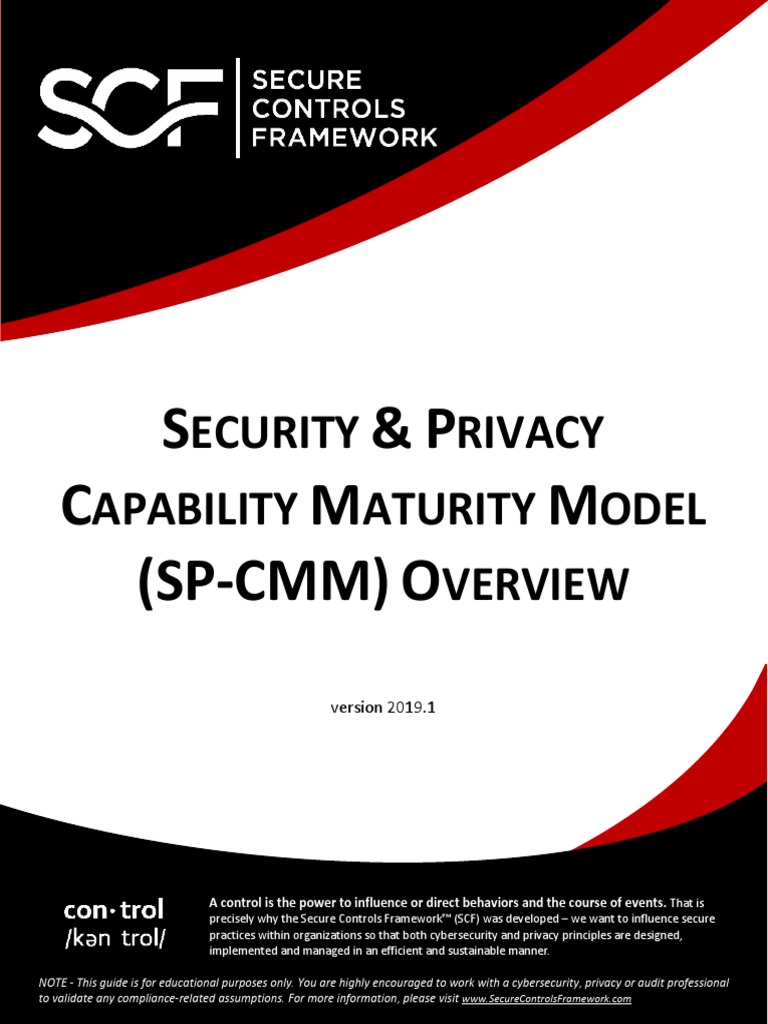 SCF Security & Privacy Capability Maturity Model Overview | PDF | Due ...
