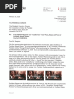 Demand Letter to Committee to Defend the President