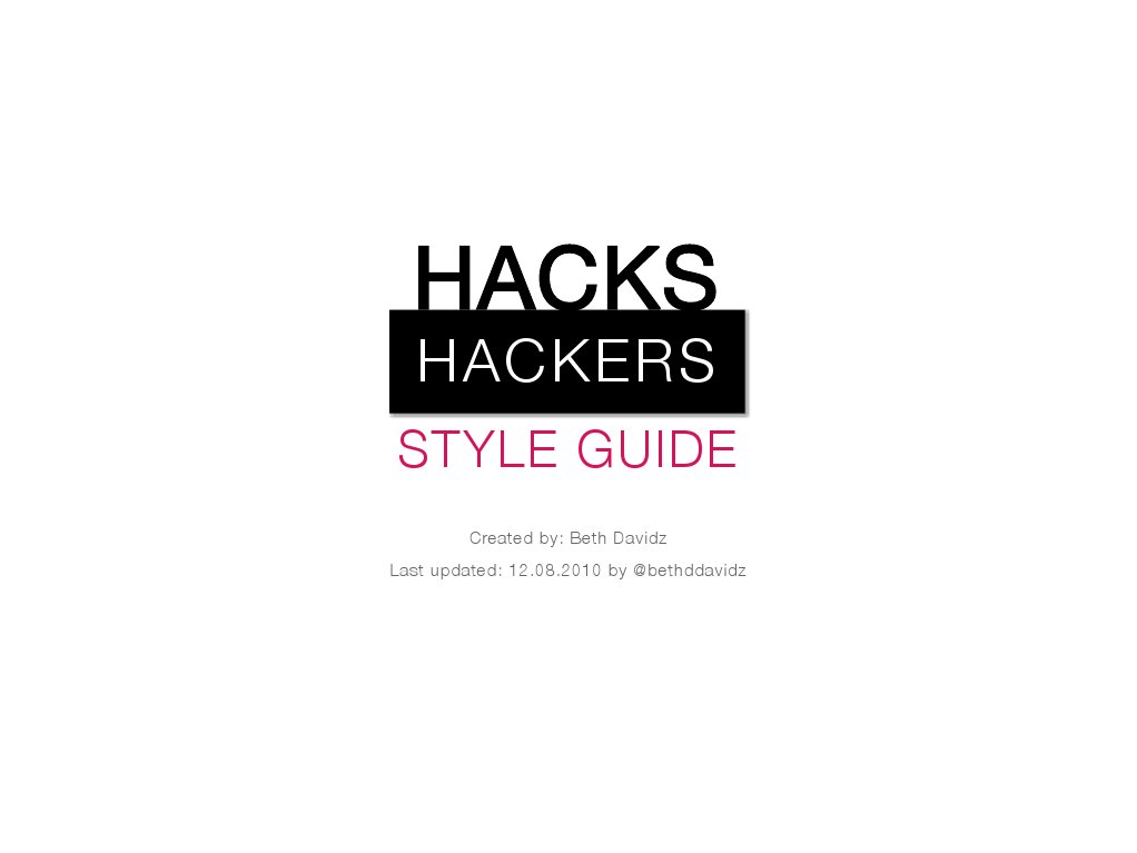 Hacks/Hackers Style Guide | PDF | Helvetica | Arial