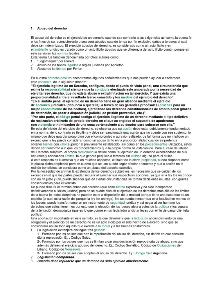 Abuso Del Derecho | PDF | Justicia | Crimen y violencia
