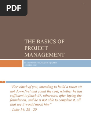 The Basics of Project Management