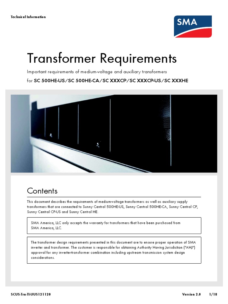 Transformer Requirements-SC PDF | PDF