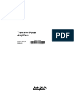 Transistor Power Amplifiers - Student Manual PDF