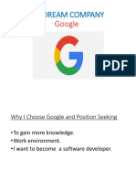 Why I Choose Google as My Dream Company