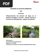 Estudio de Impacto Ambiental en Canal de Riego en El Sector Capilla ...
