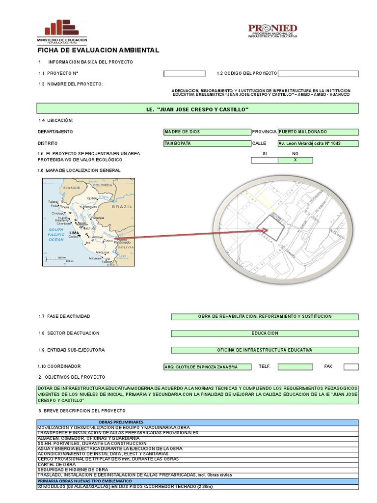 Ficha de Evaluacion Ambiental | PDF | Entorno natural | Residuos