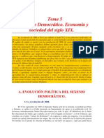 El Sexenio Democrático. Transformaciones Económicas y Sociales