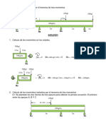 Ejercicio Resuelto Por El Método de Tres Momentos