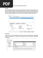 Identificar Herramientas para Reconocer La Configuración Del Sistema