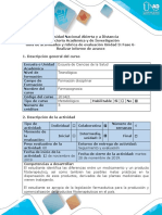 Guía de actividades y rúbrica de evaluación - Fase 6 - Informe de avance