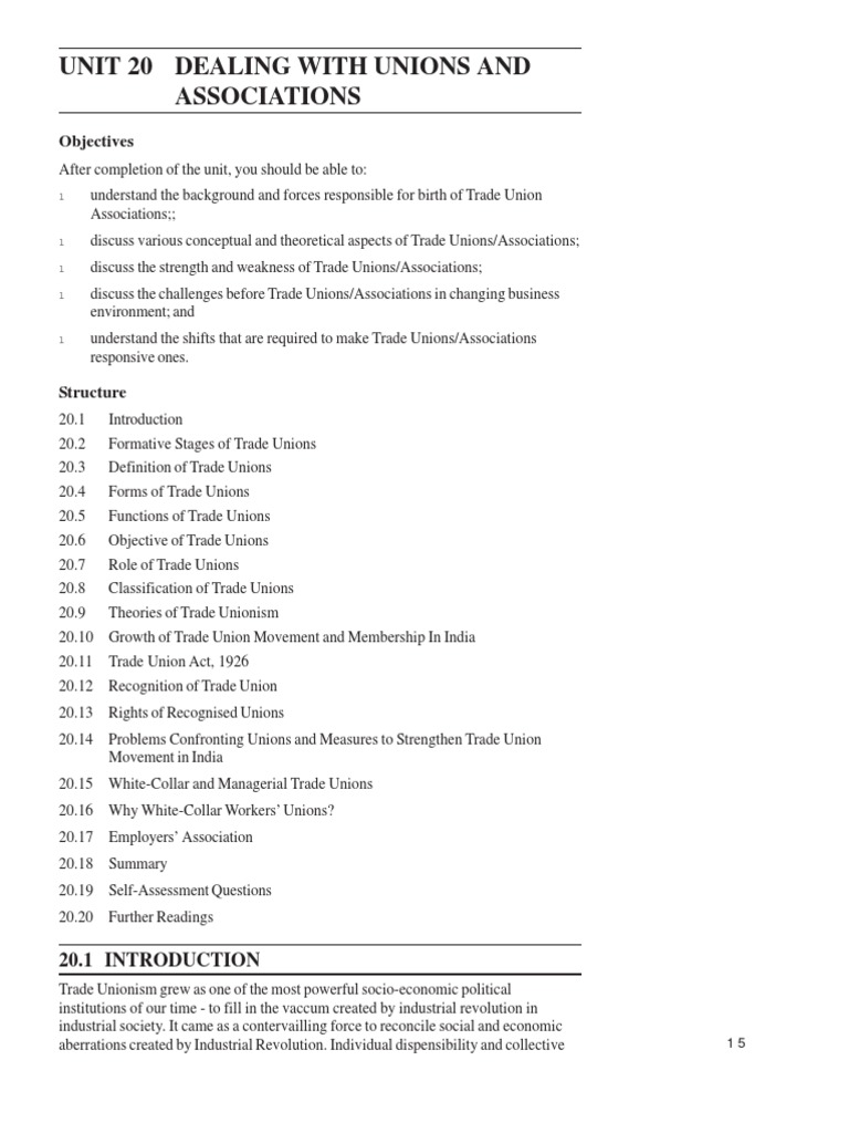 Dealing With Unions and Associations | PDF | Trade Union | Collective ...