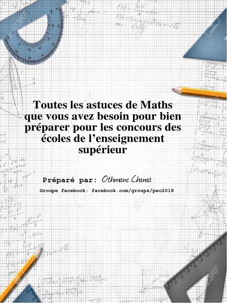 Astuces Maths pour Concours Supérieurs | PDF