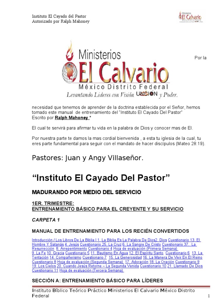 Manual de Entrenamiento para Los Recién Convertidos PDF Adán y Eva Lucifer