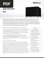 Synology DS1019 Plus Data Sheet Enu