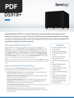 Synology DS918 Plus Data Sheet Enu