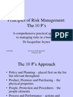 Principles of Risk Management DR J Jeynes