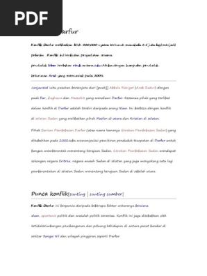 Konflik Darfur Pdf