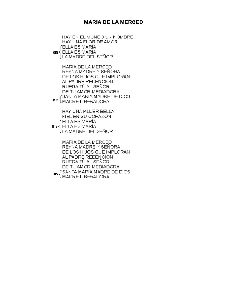 Himno a María de la Merced | PDF | Poesía