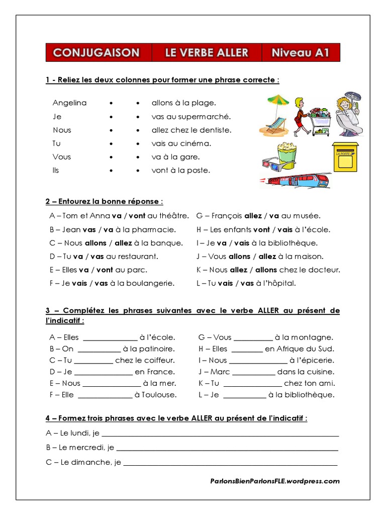 Le Verbe Aller Au Passé Composé Le Verbe Aller | PDF