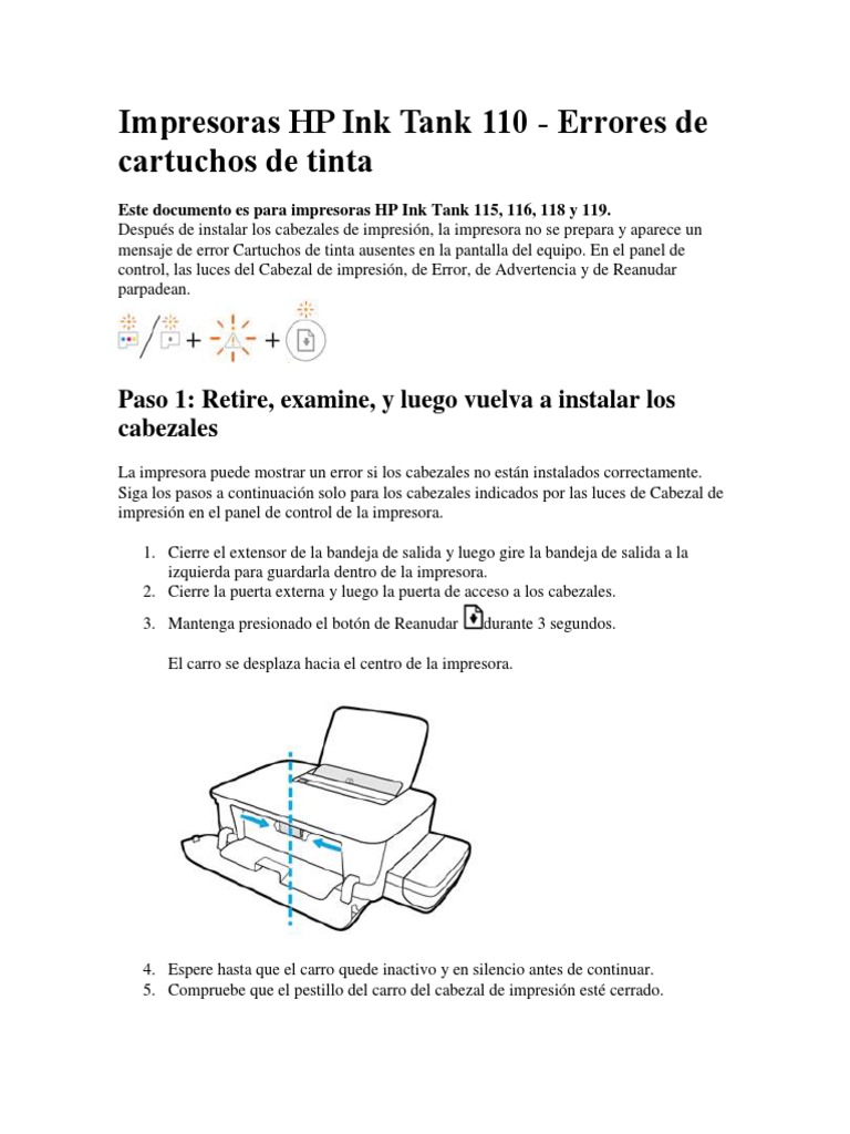 Impresoras HP Ink Tank 110 | PDF | Impresora (Computación)