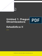 Pregunta Dinamizadora Unidad 1. ESTADISTICA II