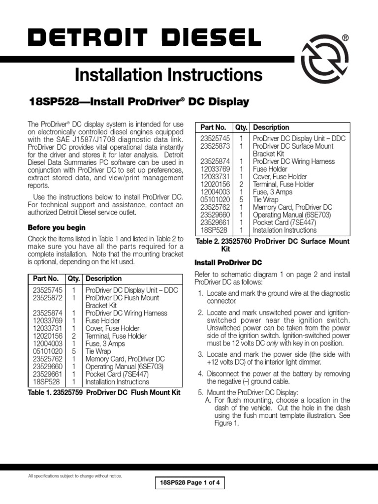Diagrama Prodriver DDC PDF | PDF | Electrical Connector | Fuse (Electrical)