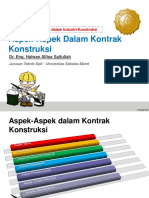 1 Aspek-Aspek Dalam Kontrak Konstruksi