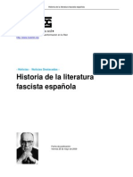Historia de La Literatura Fascista Espanola