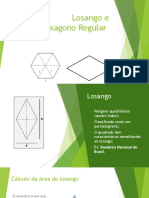 Cálculo de área e perímetro de Losango e Hexagono Regular