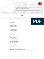 Ficha de Avaliação 3º Ciclo