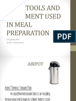 Basic Tools and Equipment Used in Meal Preparation