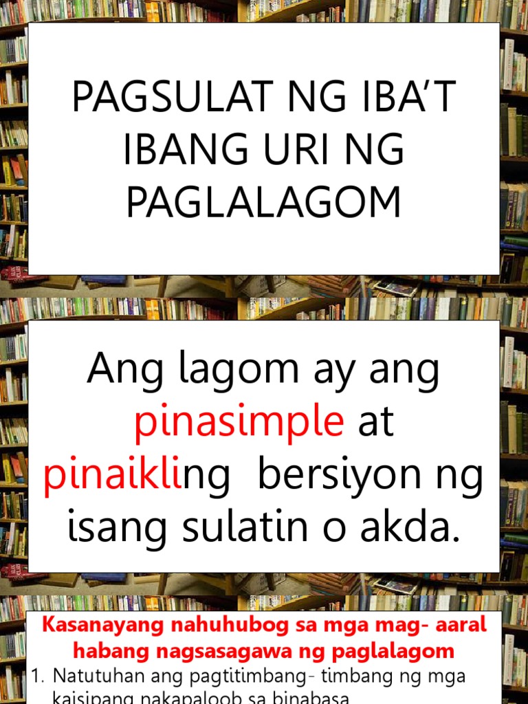 Kahalagahan Ng Buod Abstral At Rebyu Mg Aklat