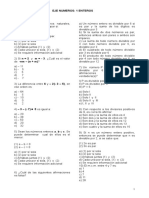 Ejercicios de números enteros: divisibilidad, operaciones y propiedades