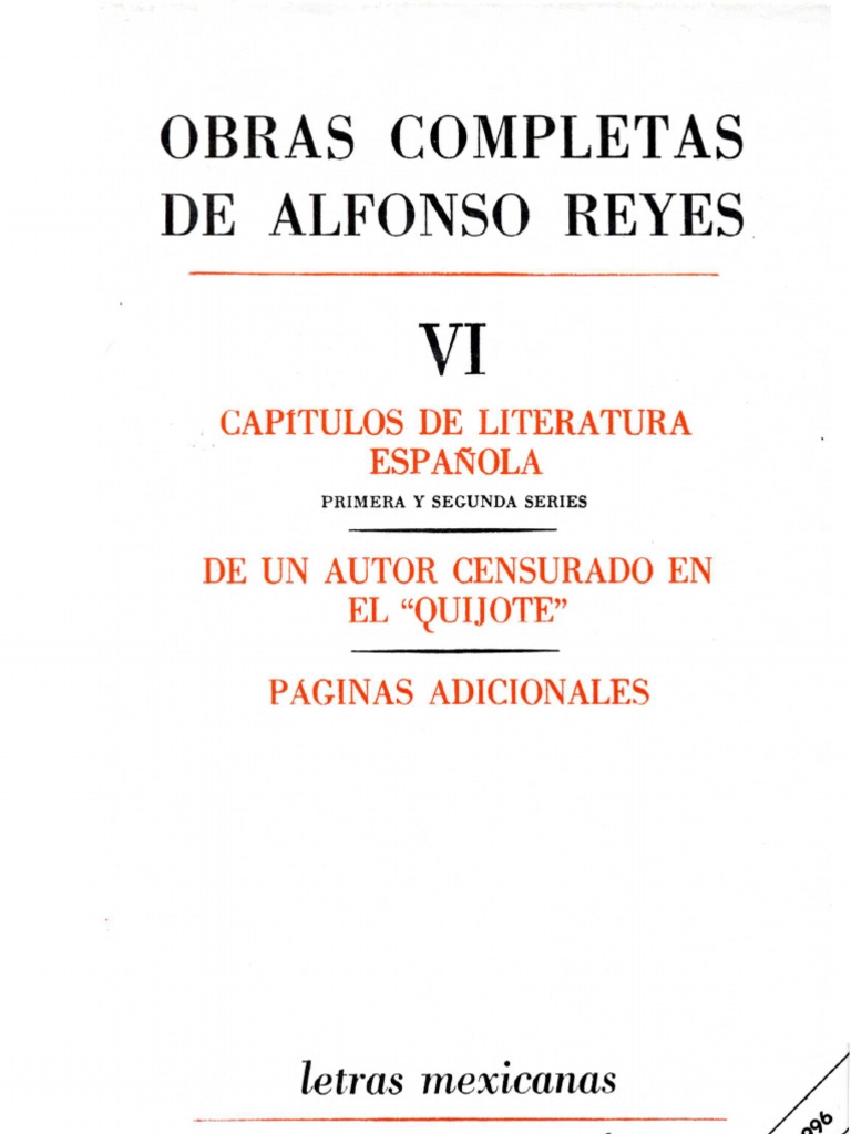 Alfonso Reyes. Obras Completas VI Poesía Ficción y