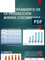 COMPORTAMIENTO DE LA PRODUCCIÓN MINERA COLOMBIANA