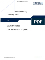 January 2007 MS - C4 Edexcel