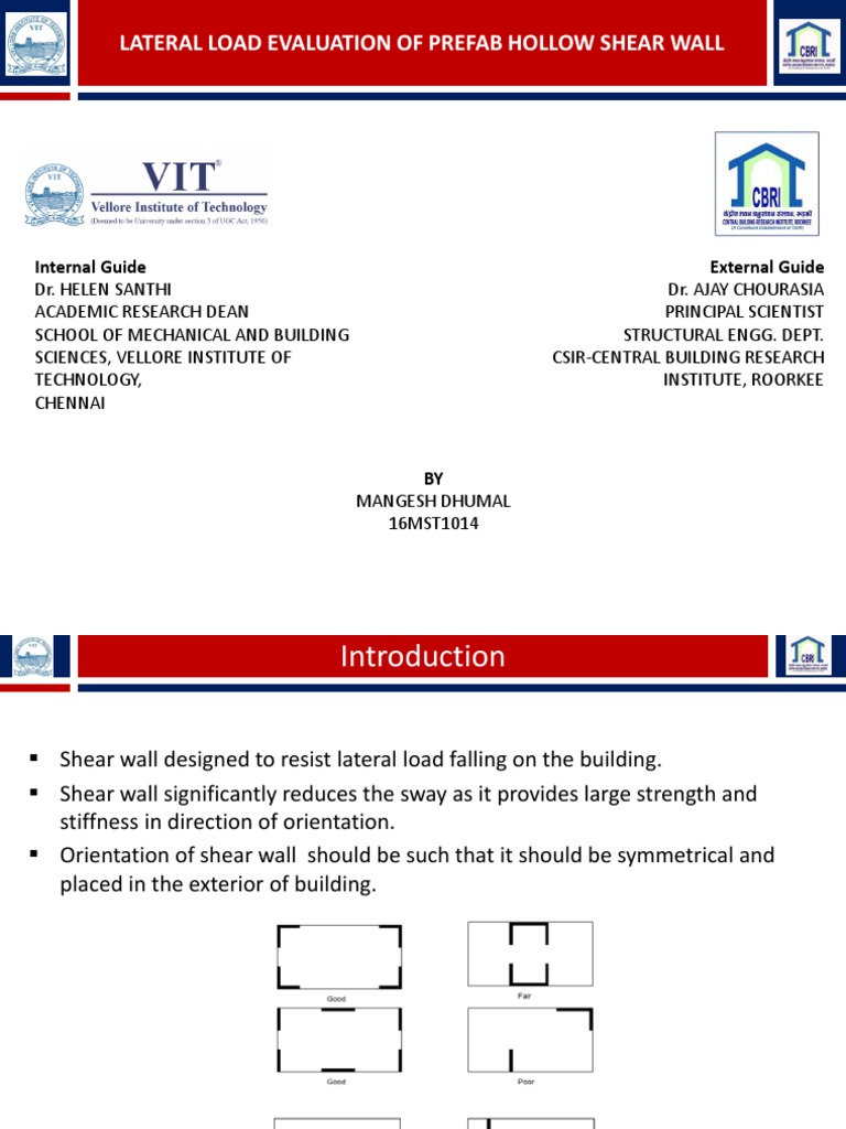 Lateral Load Evaluation of Prefab Shear Walls | PDF | Fracture ...