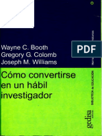 Cómo Convertirse en Un Hábil Investigador (OCR0) - Wayne C. Booth PDF