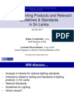 Testing of Lighting Products and Relevant Guidelines & Standards in Sri Lanka