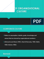 Notion of Organizational Culture