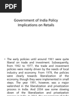 1.5 Government of India Policy Implications On Retail