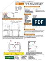 Technical Specifications for Chick Master Hatcher Model AH192 - 165