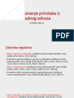 Oporezivanje Primitaka Iz Radnog Odnosa PDF