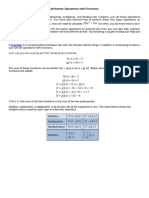 Arithmetic operations with functions
