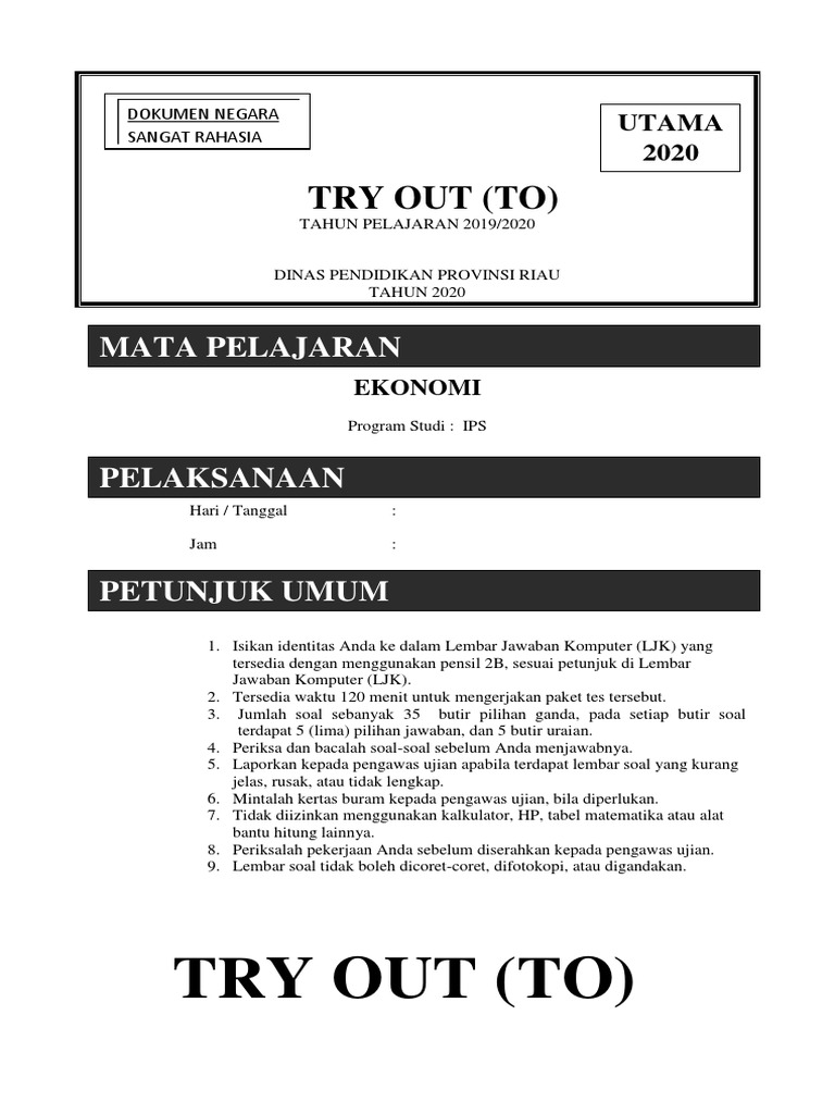 Jawab Soal To Ekonomi Utama K13 Pdf
