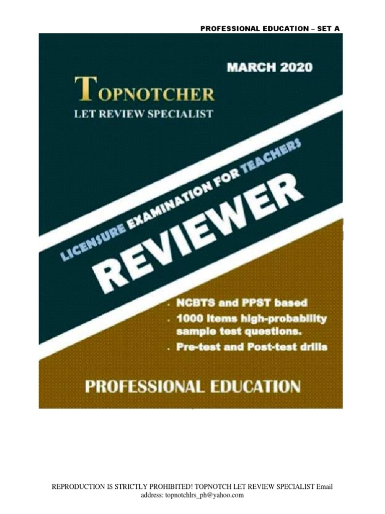 Topnotch LET Review: Professional Education | PDF