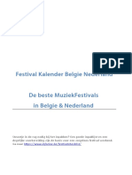 Festival Kalender Jaar 2020 Muziekfestivals Belgie Nederland