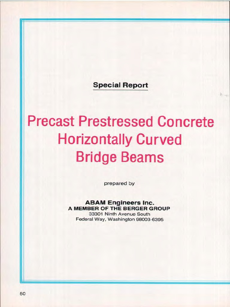 Precast Prestressed Concrete Horizontally Curved Bridge Beams PDF PDF